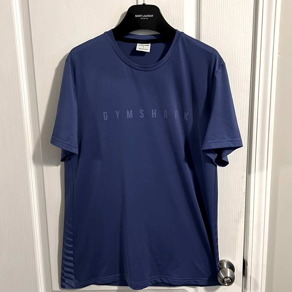 Gymshark T-Shirt Blue Activewear Athleisure Workout Training  Mens Size Large
